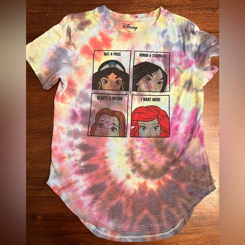 Size 7/9 medium junior t shirt tie dye princess
